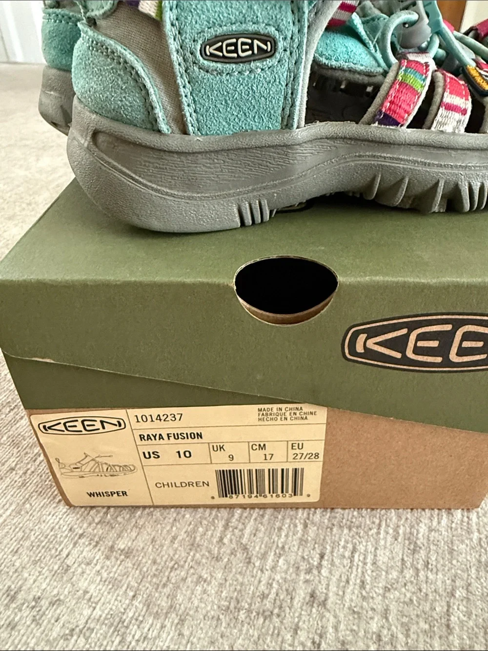 KEEN Kids' Multicolor Strappy Sandals - Aqua